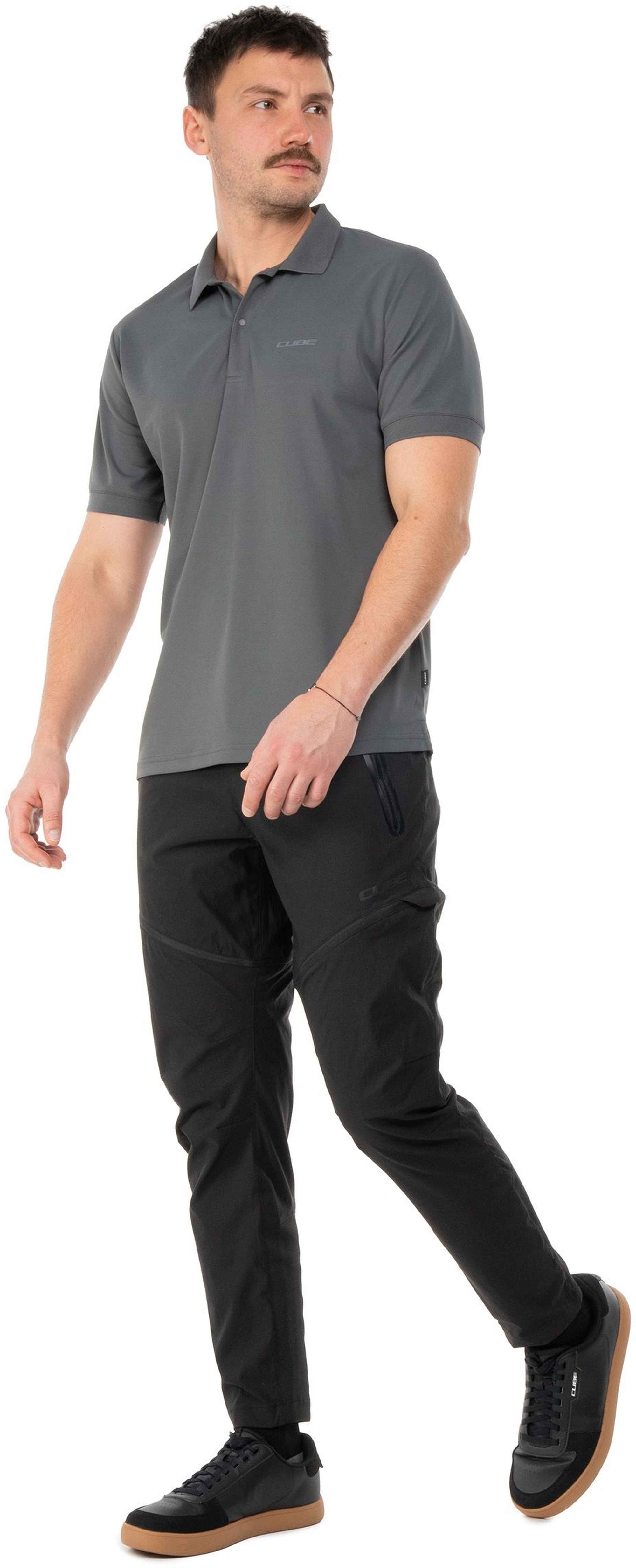 CUBE TECH POLO SHIRT DARK GREY - Image 3