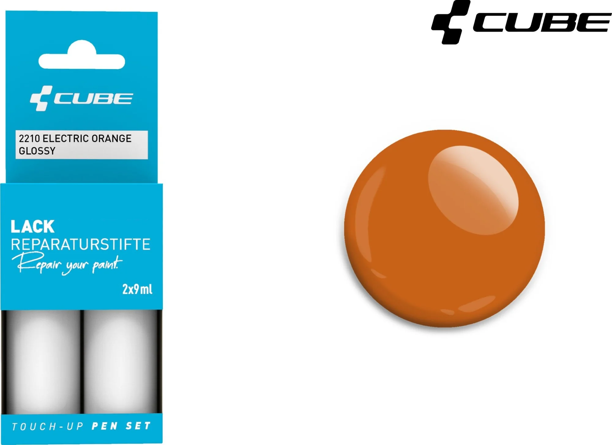 Cube Touch Up Pen Set Electric Orange Glossy 2210