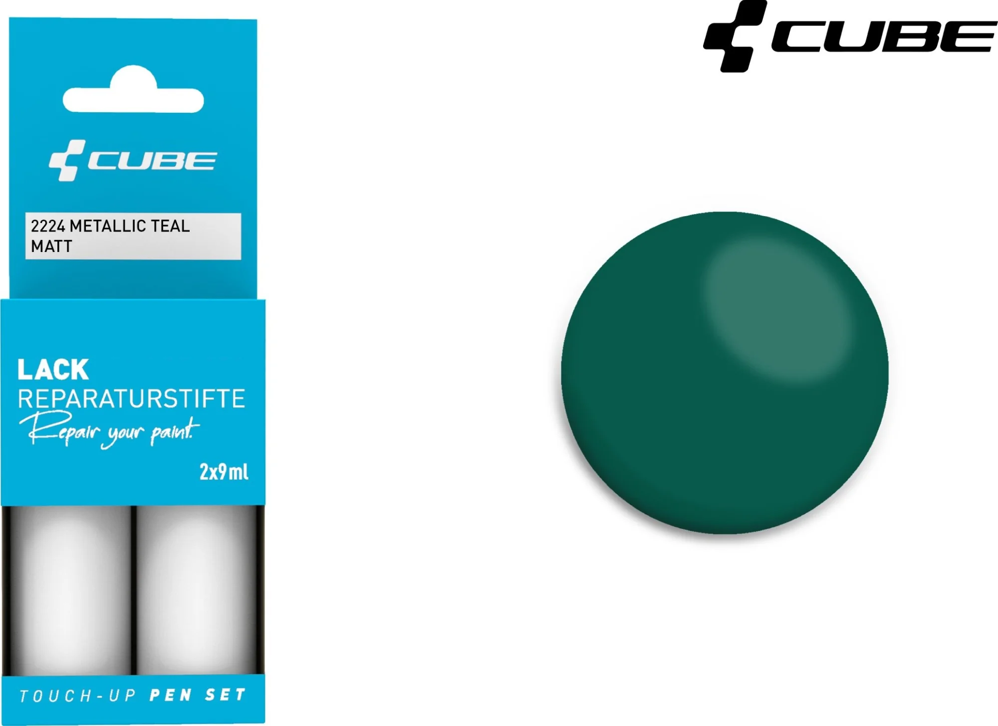 Cube Touch Up Pen Set Metallic Teal Matt 2224