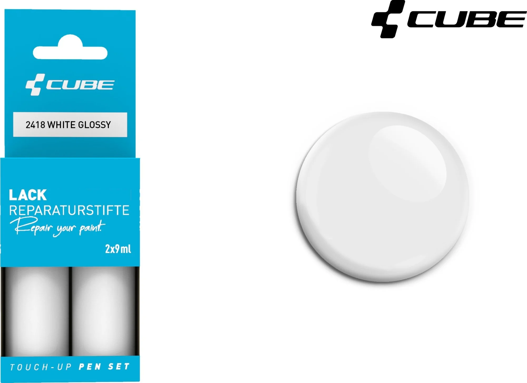 CUBE TOUCH UP PEN SET WHITE GLOSSY 2418