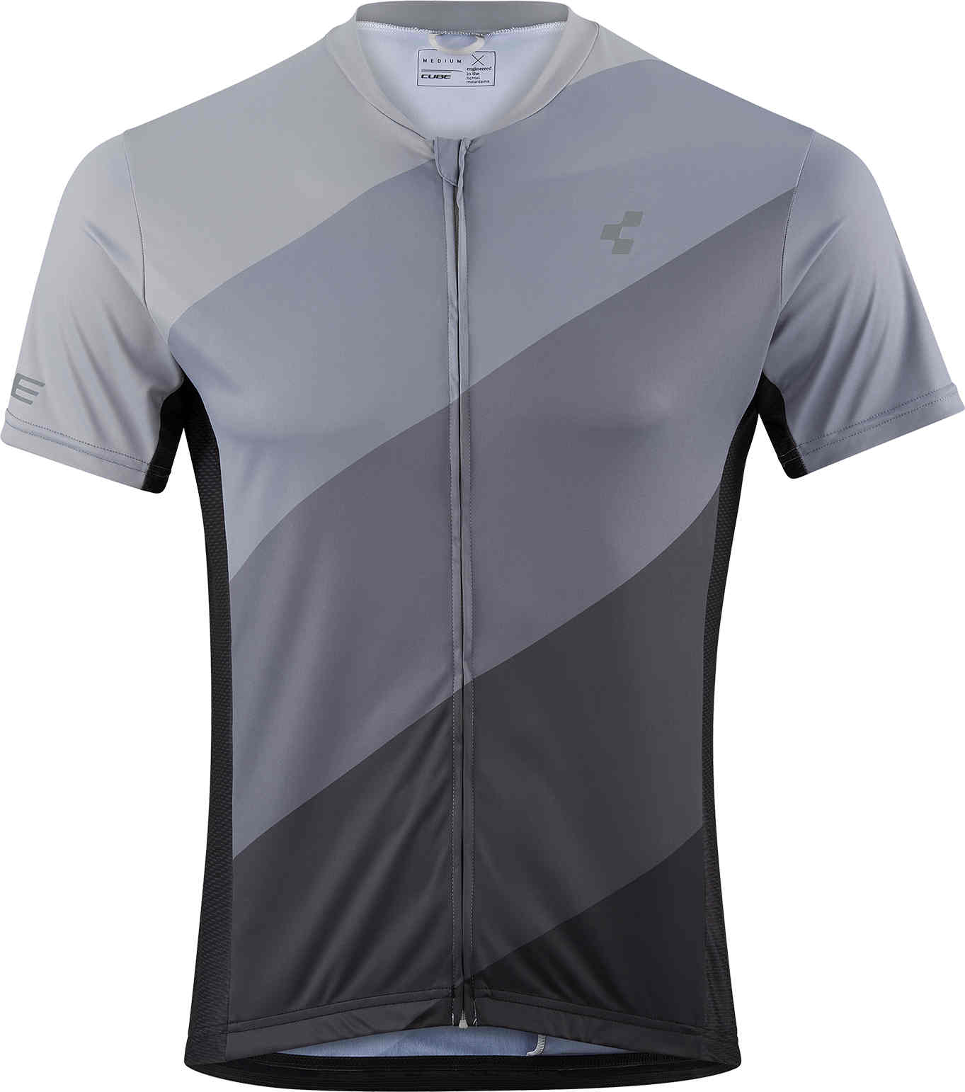 CUBE Tour Jersey Full Zip Grey Pattern - Image 3