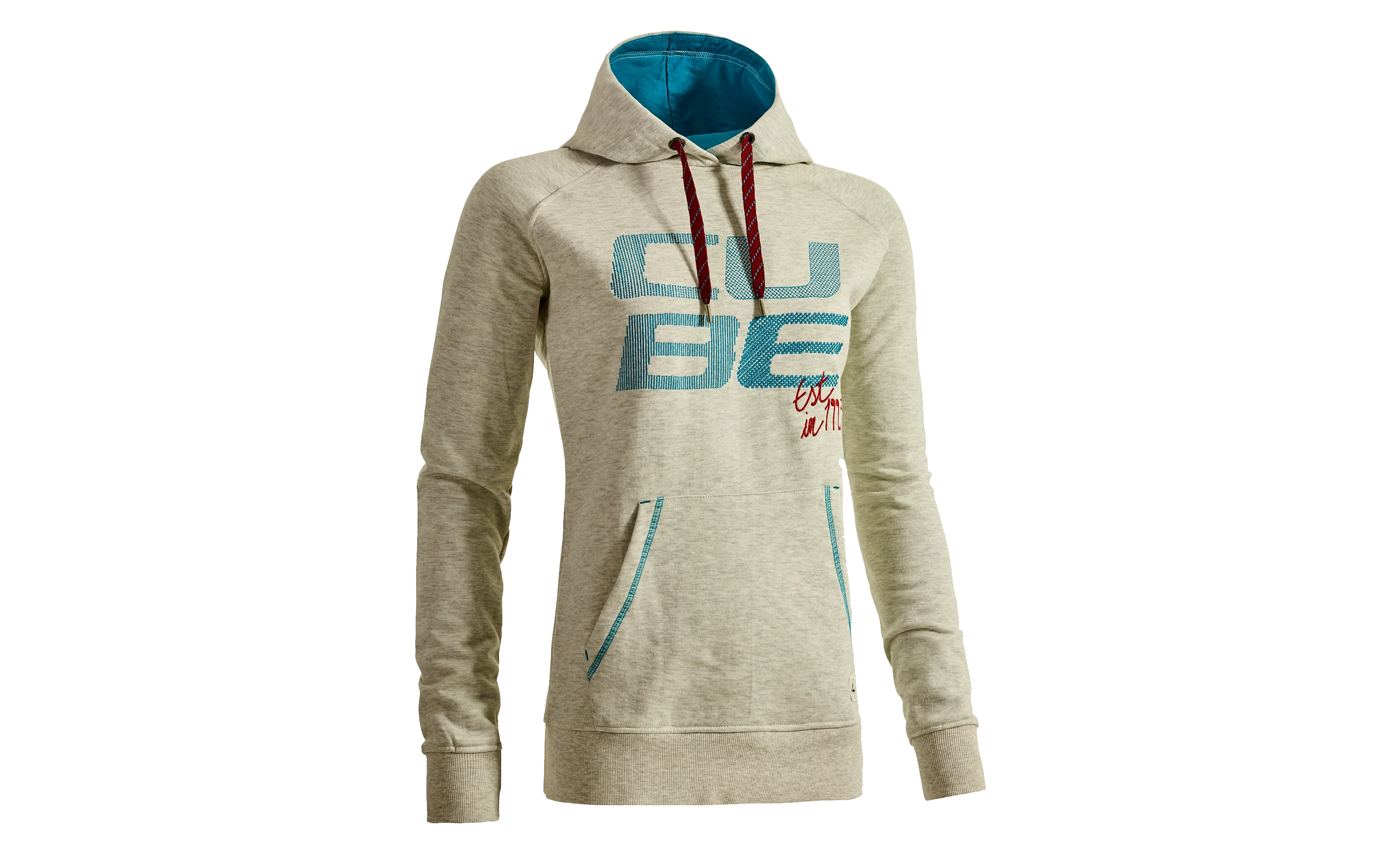 CUBE Wls Hoody CUBE Creme Melange/Blue