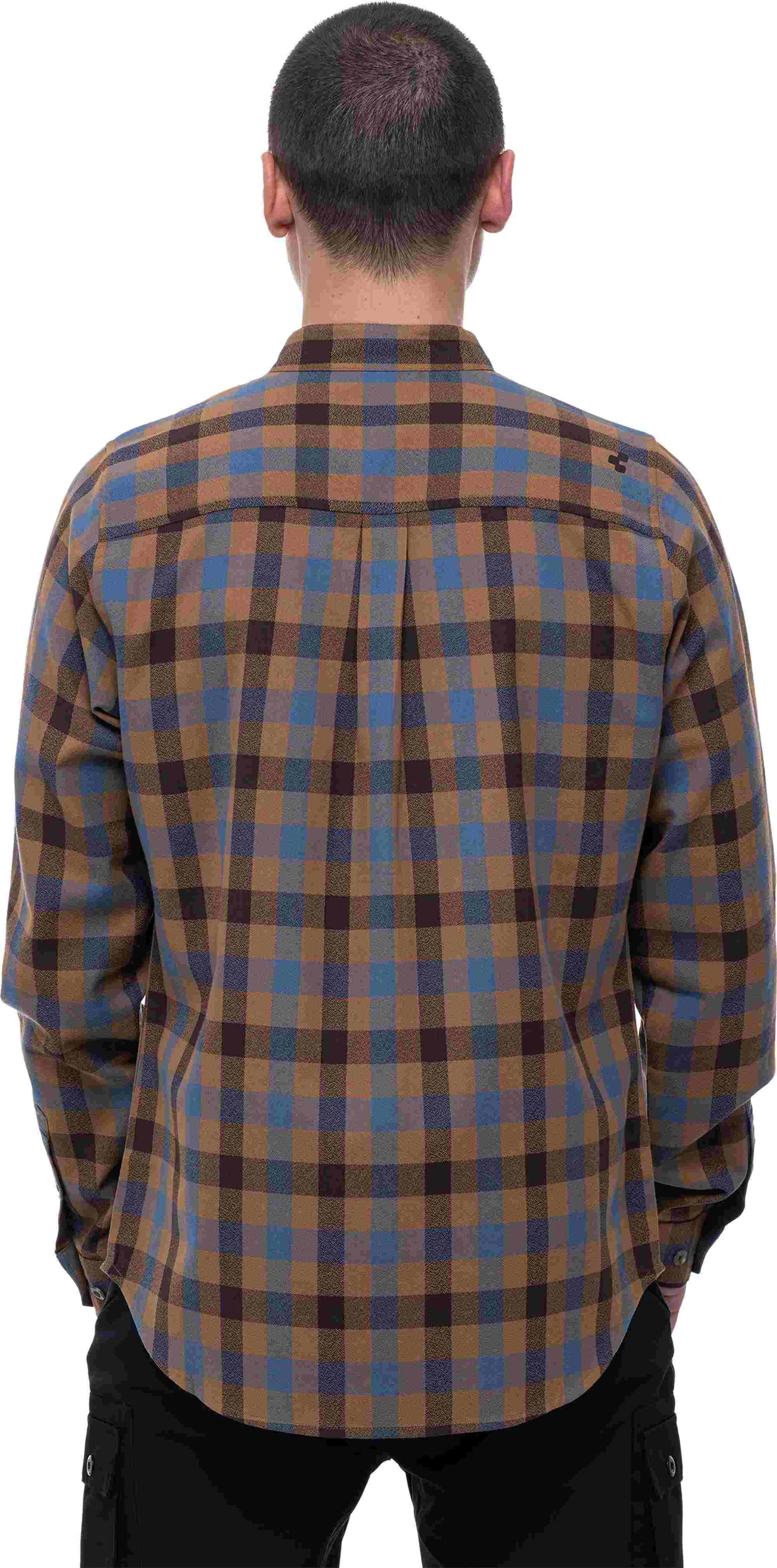 Cube Work Shirt L/S Brown/Blue - Image 4