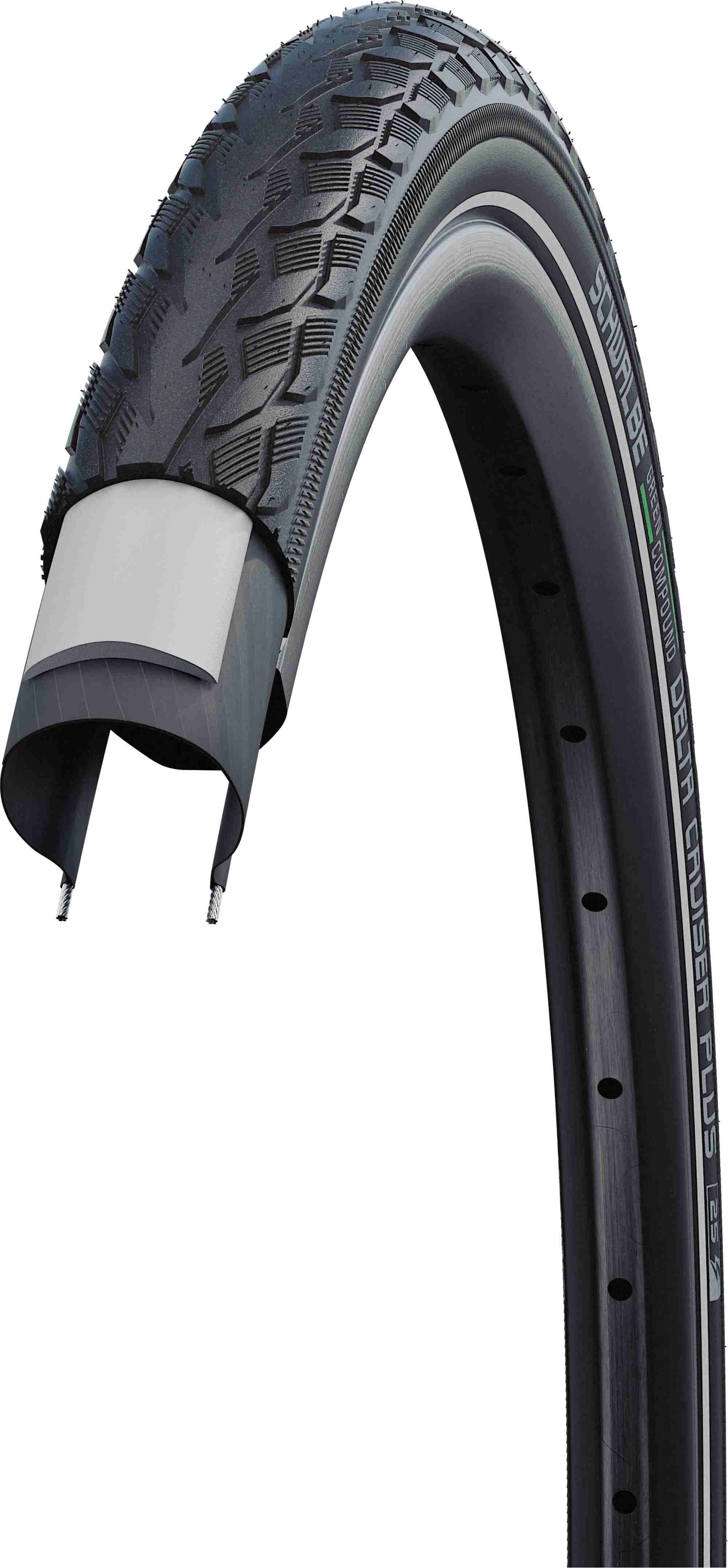 SCHWALBE DELTA CRUISER PLUS BLACK+REFLEX 28X1.75