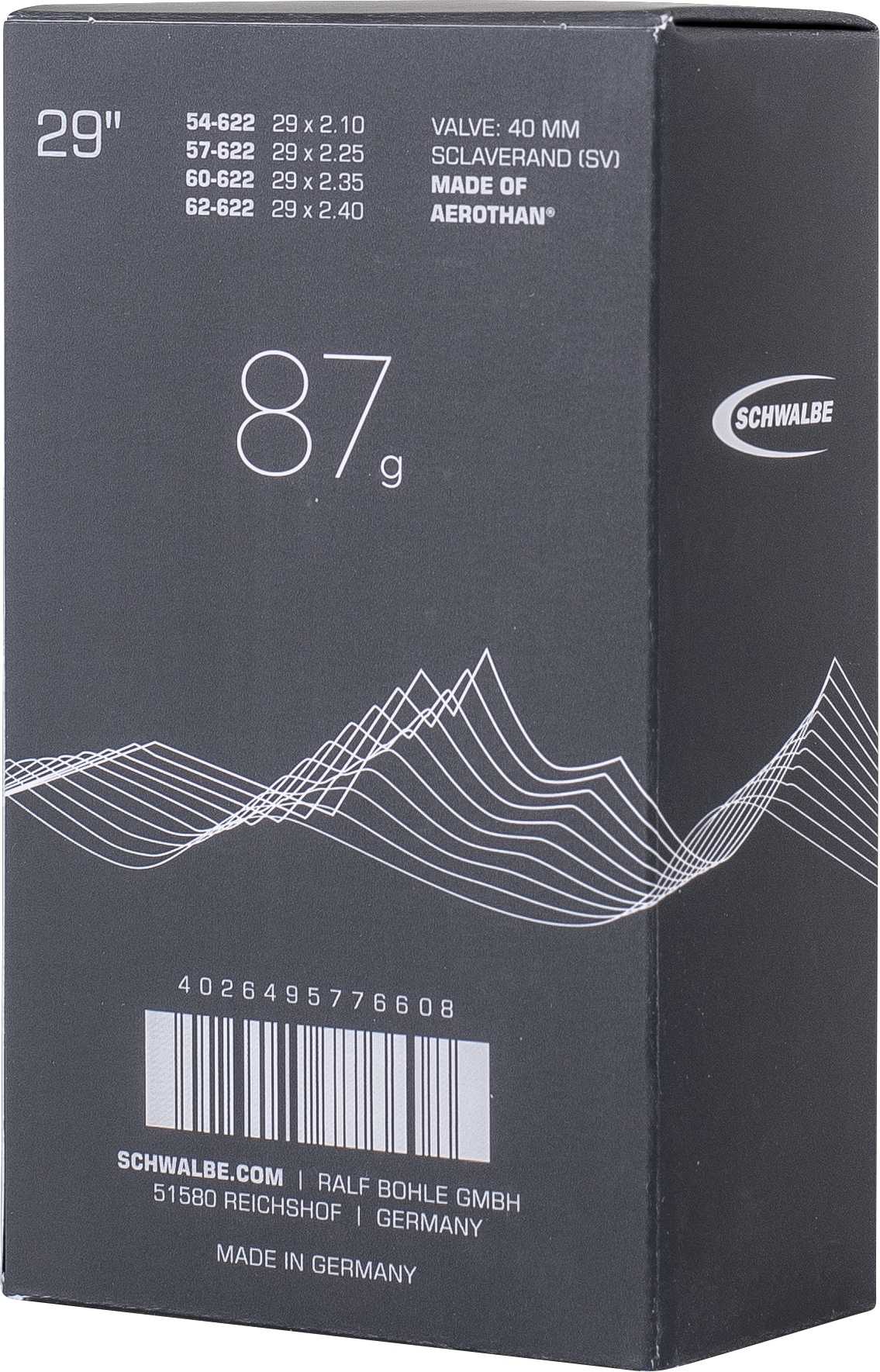 Schwalbe Inner Tube Sv19E Aerothan 54/62-622 40Mm - Image 2