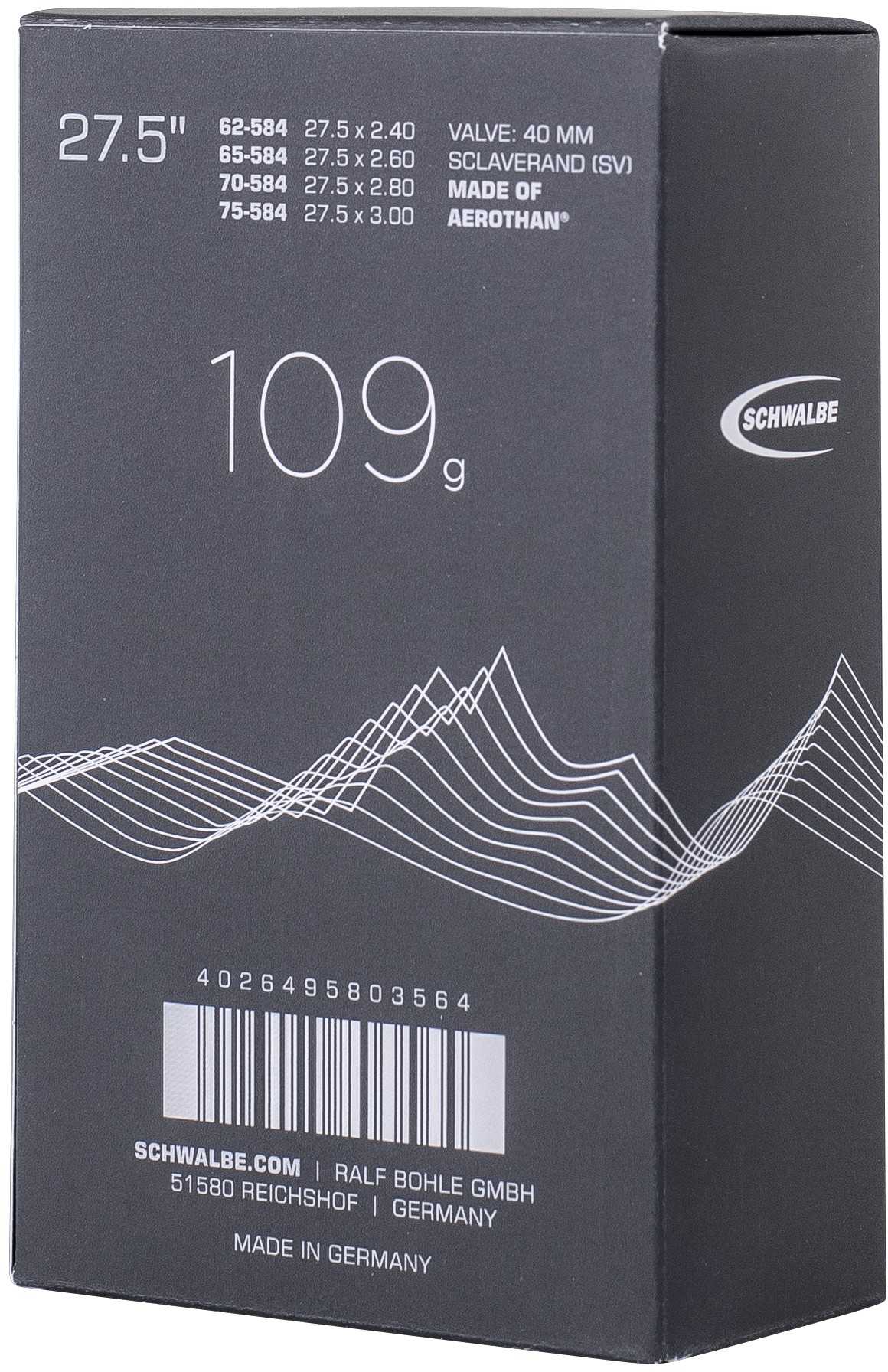 Schwalbe Inner Tube Sv21Fe Aerothan 62/75-584 40Mm - Image 2